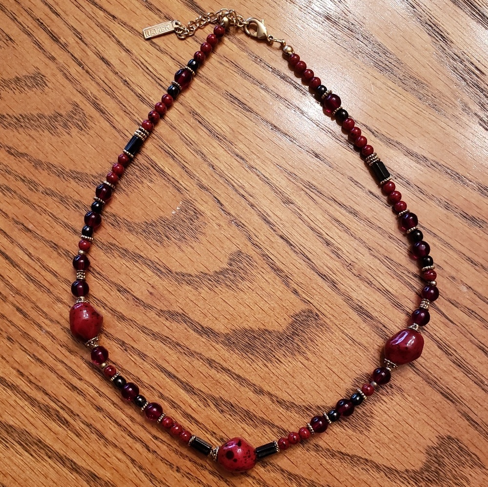 Vintage Napier Red Necklace (Costume Jewelry)
